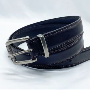 Dickies Darkest Brown Dress Belt Silver Buckle 42